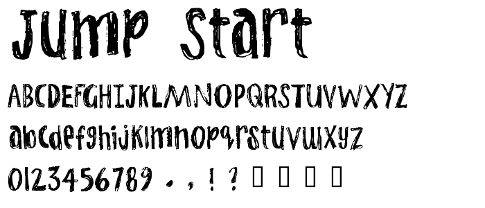 Jump Start font